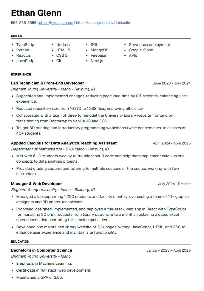 Example Resume